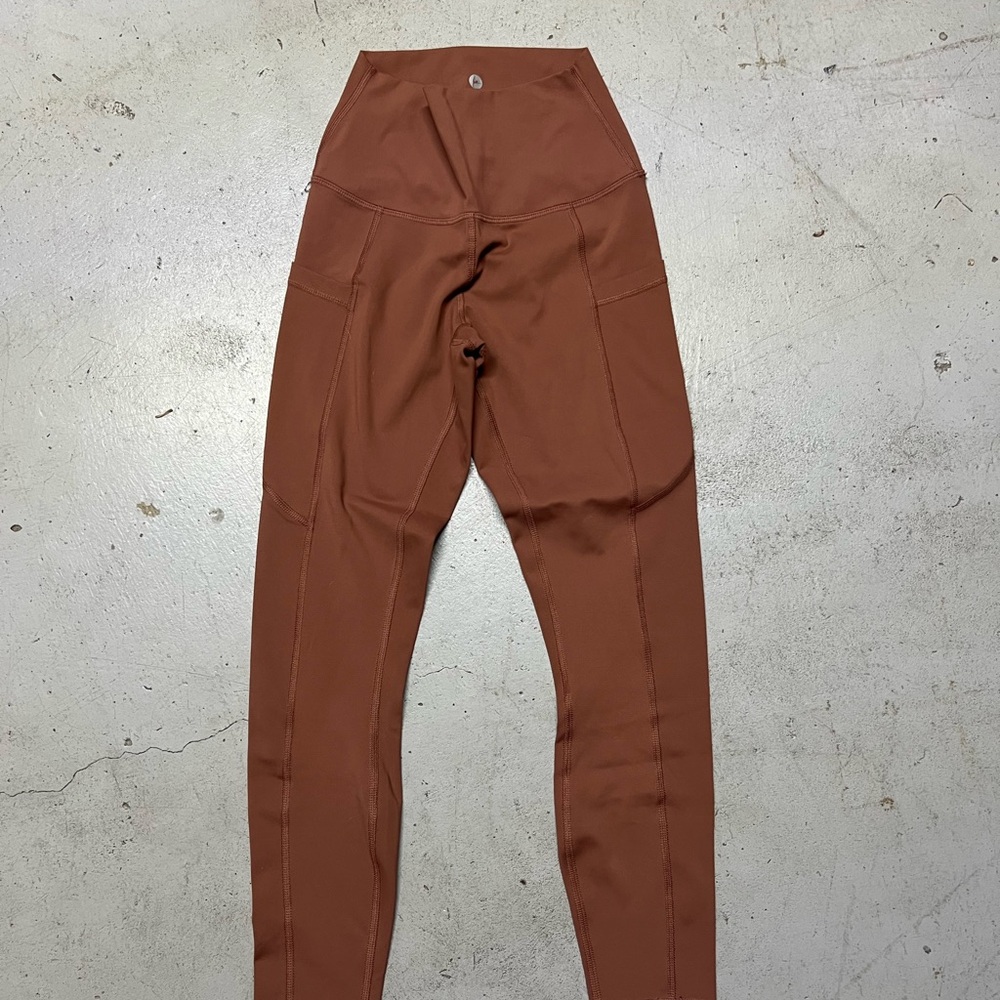 90 Degree By Reflex Women's Brown High-Waisted Leggings